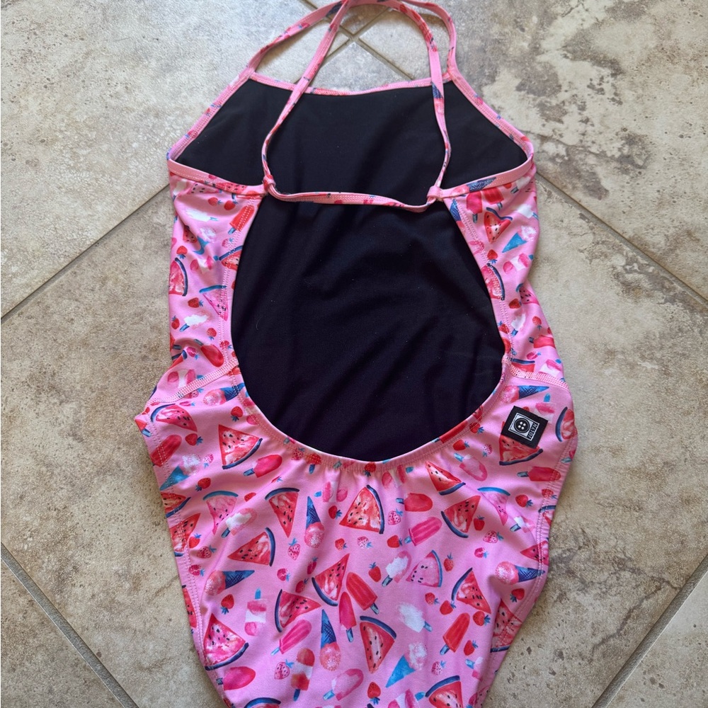 Jolyn Clothing Pink Watermelon Print One Piece Swimsuit - Picture 2 of 4